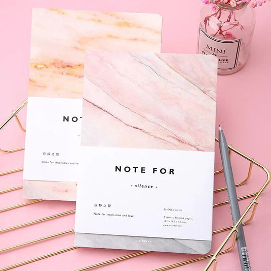 Marble Design Notebook | 80 Pages Stylish Journal for School, Office & Home