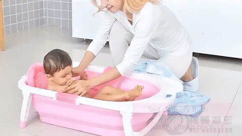 Foldable Baby Bath Tub | Portable Infant Bathtub with Non-Slip Design