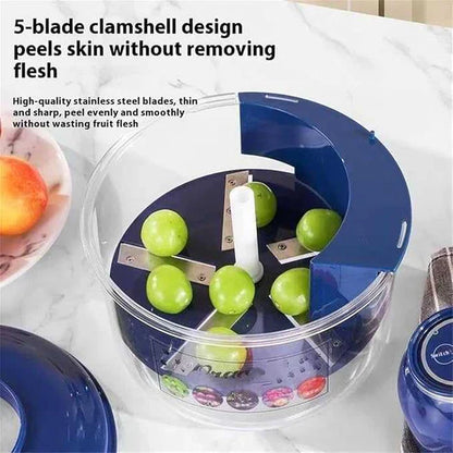 Multi-Function Fruit & Vegetable Peeler with Storage Bowl – Easy Kitchen Prep Tool